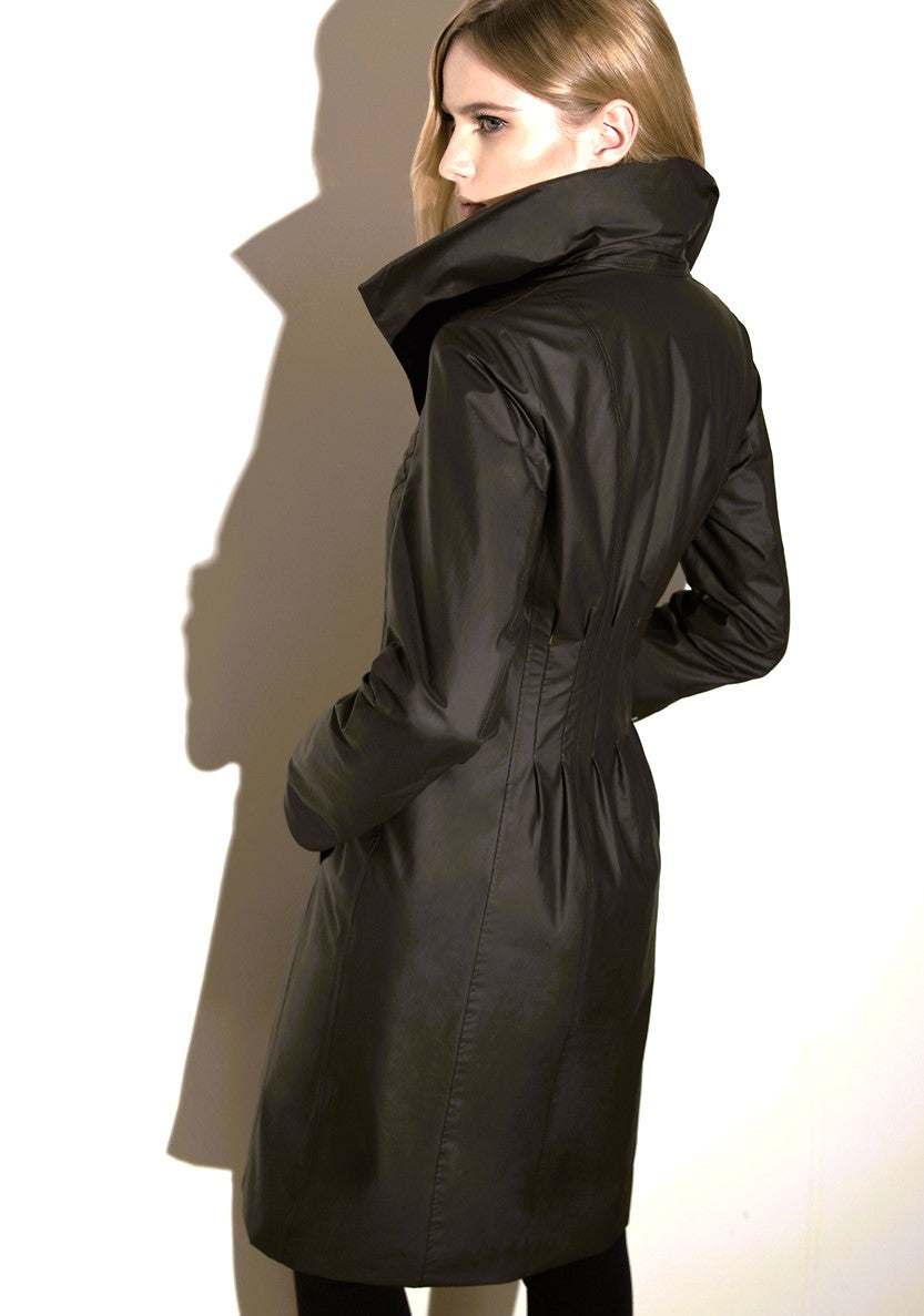 Blueberry couture waterproof winter coat & Rain hat - black coffee